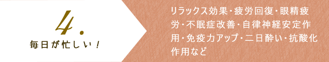 毎日が忙しい！